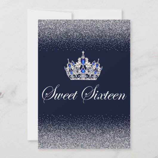 サファイアスウィート16誕生日招待状 招待状 (裏面)
