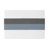 サファイアスチールブルーモノグラムのズ結婚パック 招待状ベリーバンド (裏面例)