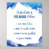 サファイアタイドインスタントフォト結婚ズのゲストブックのサイン ポスター (正面)