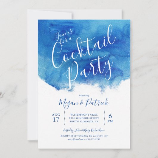 サファイアタイドカクテルパーティの招待状 招待状 (正面)