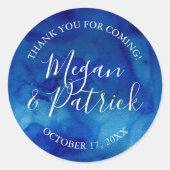 サファイアタイドサンキュー結婚式の引き出物 ラウンドシール (正面)