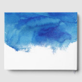 サファイアタイドパーソナライズされた結婚ズ ゲストブック (裏面)