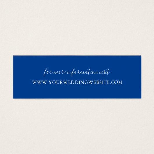 サファイアタイド結婚のウェブサイト挿入カード (正面)