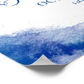 サファイアタイド結婚の歓迎サイン ポスター (角)