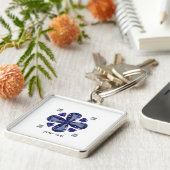 サファイアダイヤモンドアートブルー キーホルダー (側面)