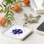 サファイアダイヤモンドアートブルー キーホルダー (側面)