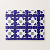 サファイアダイヤモンドアートブルー ジグソーパズル (横)