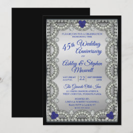 サファイアダイヤモンド 45周年結婚記念日パーティー 招待状