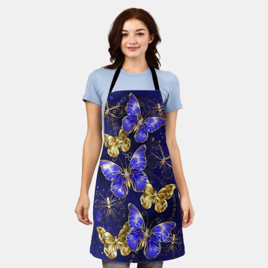 サファイアチョウとの組成 エプロン (着用した状態)