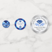 サファイアパーソナライズされた65周年記念紙吹雪 コンフェッティ (正面)