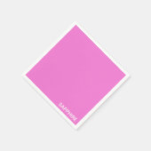 サファイアピンク色の名前 スタンダードカクテルナプキン (角)