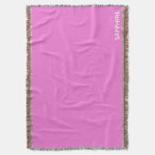 サファイアピンク色の名前 スローブランケット (正面縦)