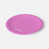 サファイアピンク色の名前 ペーパープレート (アングル)