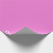 サファイアピンク色の名前 ラッピングペーパー (角)