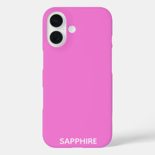 サファイアピンク色の名前 iPhone 16ケース