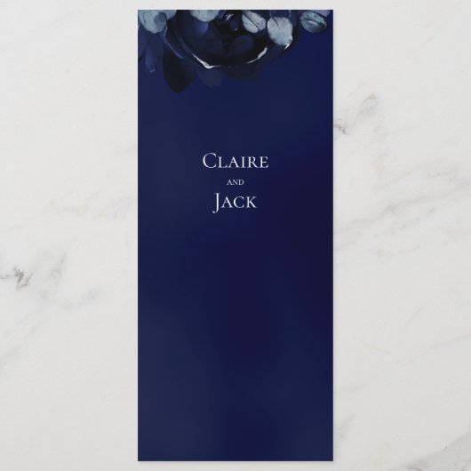 サファイアピーニー結婚のディナーメニュー メニュー (裏面)