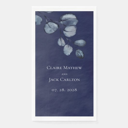 サファイアピ結婚オニーの長い3プライディナーナプキン (正面)