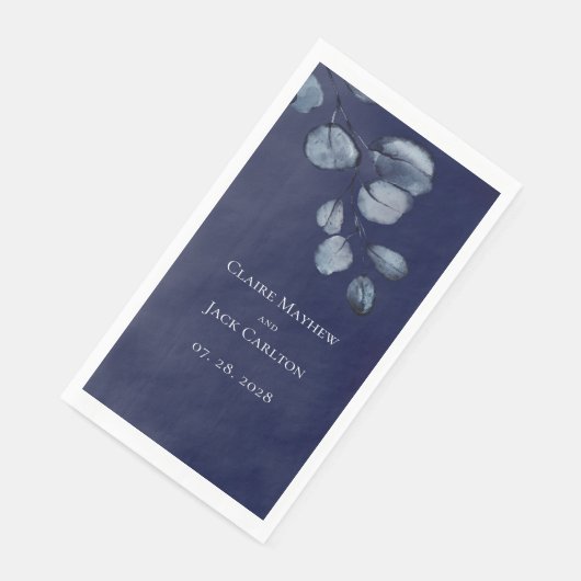 サファイアピ結婚オニーの長い3プライディナーナプキン (コーナー)