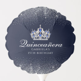 サファイアブルーとグリッターキンセアニェラ バルーン