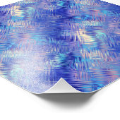 サファイアブルーの落書きテクスチャ フォトプリント            (角)