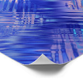 サファイアブルーの落書きテクスチャ ポスター (角)