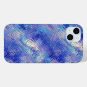 サファイアブルーの落書きテクスチャ Case-Mate iPhoneケース (裏面 (横))