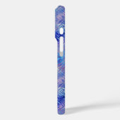 サファイアブルーの落書きテクスチャ Case-Mate iPhoneケース (裏面 / 左)