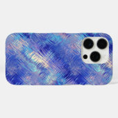 サファイアブルーの落書きテクスチャ Case-Mate iPhoneケース (裏面 (横))