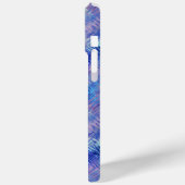 サファイアブルーの落書きテクスチャ Case-Mate iPhoneケース (裏面 / 左)