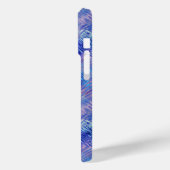 サファイアブルーの落書きテクスチャ Case-Mate iPhoneケース (裏面 / 左)