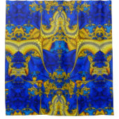 サファイアブルーアバターサーペンタイン シャワーカーテン (正面)