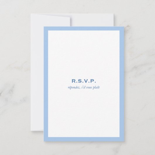 サファイアブルーインフィニティハンドクラスプウェディングRSVPカー 出欠カード (裏面)