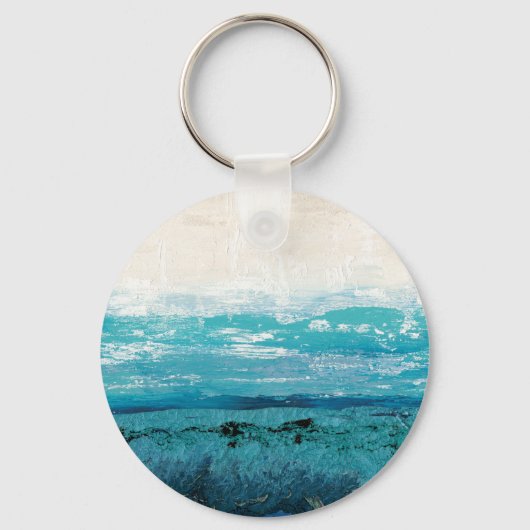 サファイアブルーウォーター色 キーホルダー (正面)