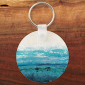 サファイアブルーウォーター色 キーホルダー (正面)