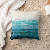 サファイアブルーウォーター色 クッション (ブランケット)