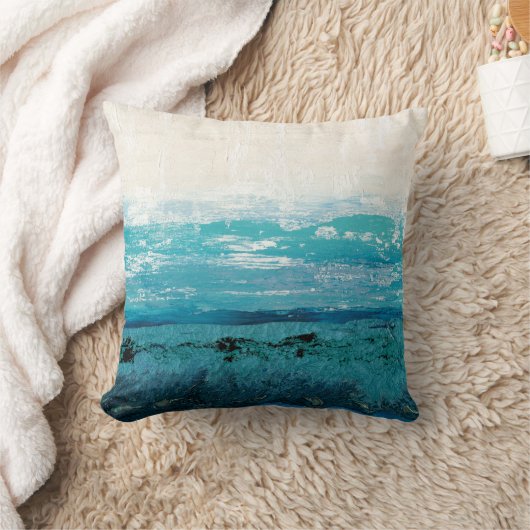 サファイアブルーウォーター色 クッション (ブランケット)