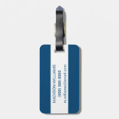サファイアブルーウォーター色 ラゲッジタグ (裏面縦)