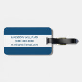 サファイアブルーウォーター色 ラゲッジタグ (裏面横)