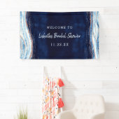 サファイアブルーエッジスライスブライダルシャワーへようこそ 横断幕 (インサイチュ)