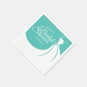 サファイアブルーエレガントガウンブライダルシャワー スタンダードカクテルナプキン (角)