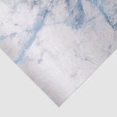 サファイアブルーグレーシルバー大理石金属抽象芸術 薄葉紙 (詳細)