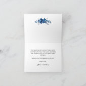 サファイアブルーセレニティフォールドサンキューカード サンキューカード (内部)