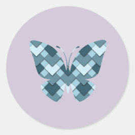 サファイアブルーダイヤモンドハーレクインバタフライ ラウンドシール