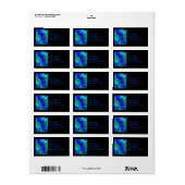 サファイアブルーバラ住所 シール (フルシート)