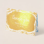 サファイアブルーバラ金ゴールドありがとう結婚の写真 箔カード (正面)