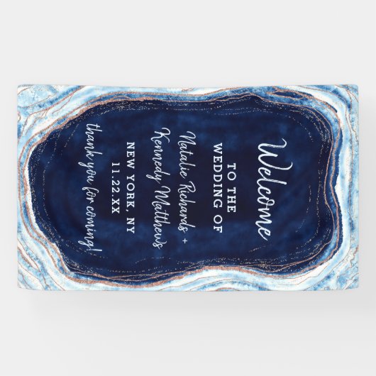 サファイアブルーバラ金ゴールドゲードロック結婚ズへようこそ 横断幕 (横)