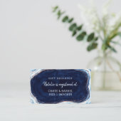 サファイアブルーバラ金ゴールドジョードシャワーギフトレジストリ エンクロージャーカード (スタンド正面)