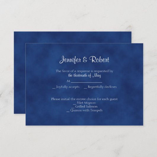 サファイアブルーボウ45周年記念レスポンスカード 出欠カード (正面/裏面)