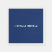 サファイアブルーミニマリストプレーン読み取モダンり スタンダードカクテルナプキン (正面)