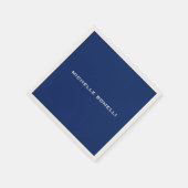 サファイアブルーミニマリストプレーン読み取モダンり スタンダードカクテルナプキン (角)